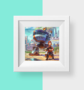 Tech Warrior Framed Art Print